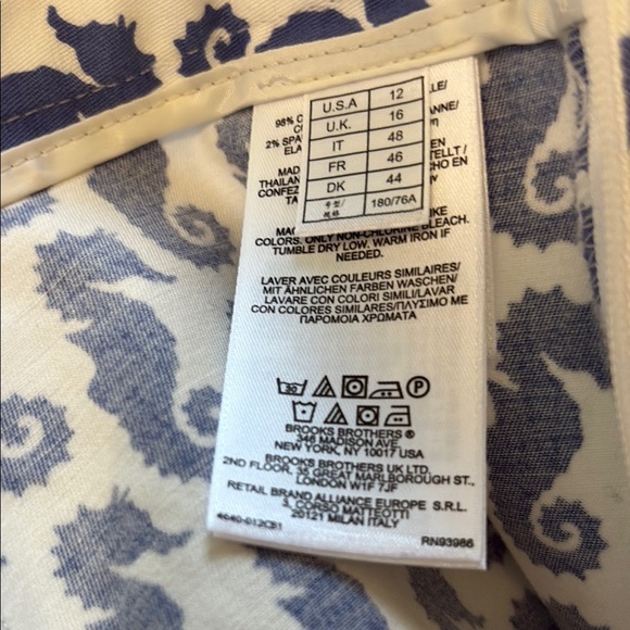 Brooks Brothers Beach/Seahorse Brooks Brothers Seahorse Print Skirt - size 12 - Picture 6 of 10